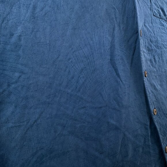 Tommy Bahama Men Silk Button Up Shirt Short Sleeve Hawaiian Blue XLX Wide Floral - Picture 10 of 14